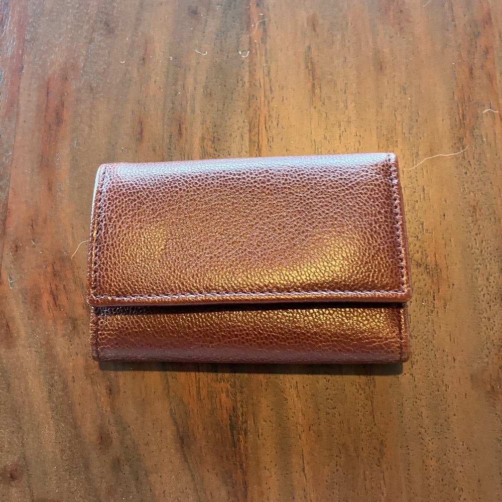 Salvatore Ferragamo Brown Leather Key & Card Holder